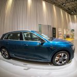 Der Audi e-tron wurde auf dem Showroom der be.connected 2018
